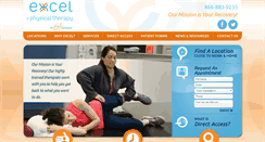 Desktop Screenshot of excelphysicaltherapy.com